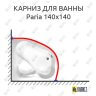 Карниз для ванны Vagnerplast Paria 140х140 (Усиленный 25 мм) MrKARNIZ фото 1