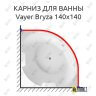 Карниз для ванны Relisan Vayer Bryza 140х140 (Усиленный 25 мм) MrKARNIZ фото 1