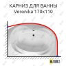 Карниз для ванны Relisan Veronika 170х110 (Усиленный 25 мм) MrKARNIZ фото 1