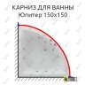 Карниз для ванны Aquatek Юпитер 150х150 (Усиленный 25 мм) MrKARNIZ фото 1