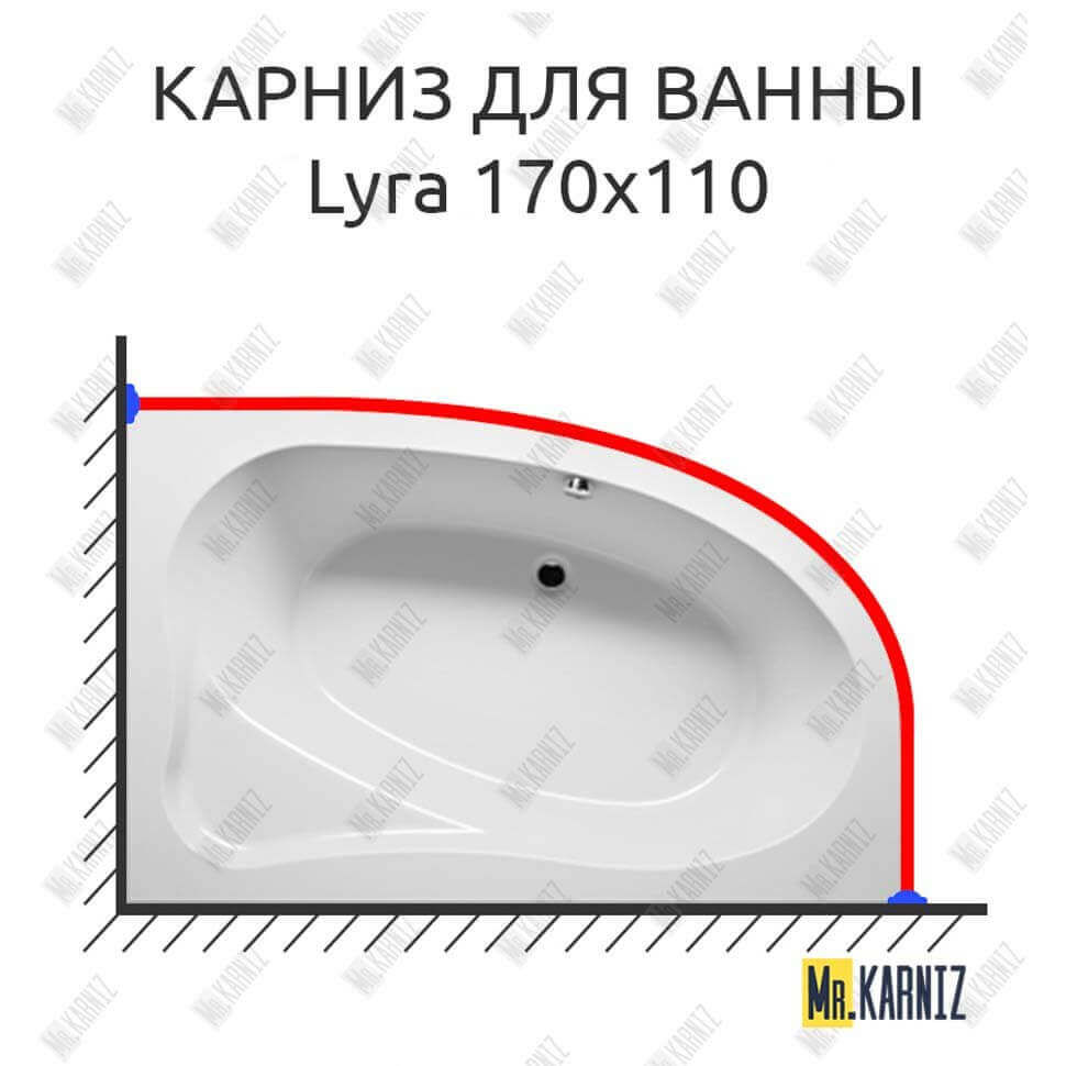 Карниз для ванны Riho Lyra 170х110 (Усиленный 25 мм) MrKARNIZ