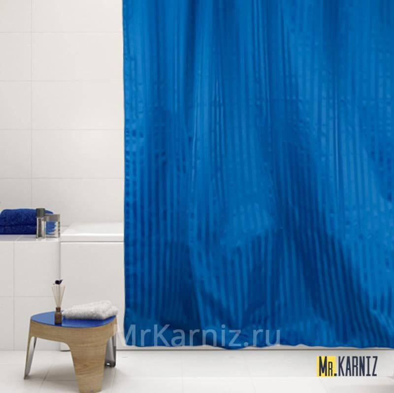 Штора для ванной HILTON темно-синяя