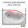 Карниз для ванны Riho Nora Передний борт 160х100 (Усиленный 25 мм) MrKARNIZ фото 1