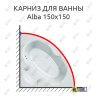 Карниз для ванны Kolpa-San Alba 150х150 (Усиленный 25 мм) MrKARNIZ фото 1