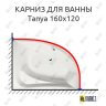 Карниз для ванны Alpen Tanya 160х120 (Усиленный 25 мм) MrKARNIZ фото 1
