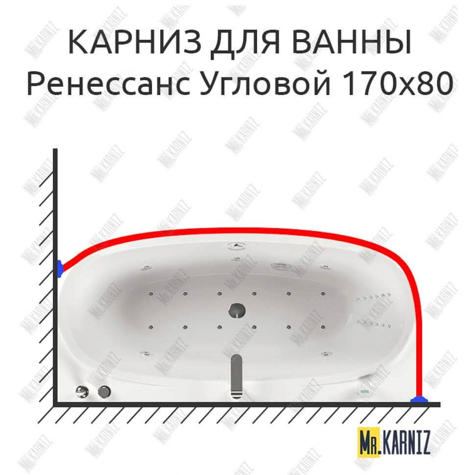 Карниз для ванны Aquatika Ренессанс Угловой 170х80 (Усиленный 25 мм) MrKARNIZ
