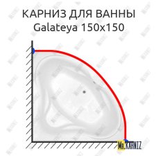 Карниз для ванны THERMOLUX GALATEYA 150х150 Усиленный 25 мм MrKARNIZ