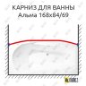 Карниз для ванны Radomir Альма Передний борт 168х84/69 Усиленный 20 мм MrKARNIZ фото 1