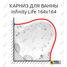 Карниз для ванны THERMOLUX INFINITY Life 164х164 Усиленный 20 мм MrKARNIZ