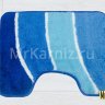 Комплект ковриков для ванной и туалета Рыба голубой фото 4