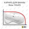 Карниз для ванны Ravak Rosa 150х95 (Усиленный 25 мм) MrKARNIZ фото 1