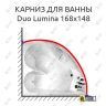 Карниз для ванны Balteco Duo Lumina 168х148 (Усиленный 25 мм) MrKARNIZ фото 1
