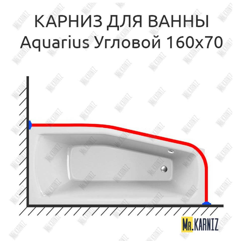 Карниз для ванны Relisan Aquarius Угловой 160х70 (Усиленный 25 мм) MrKARNIZ