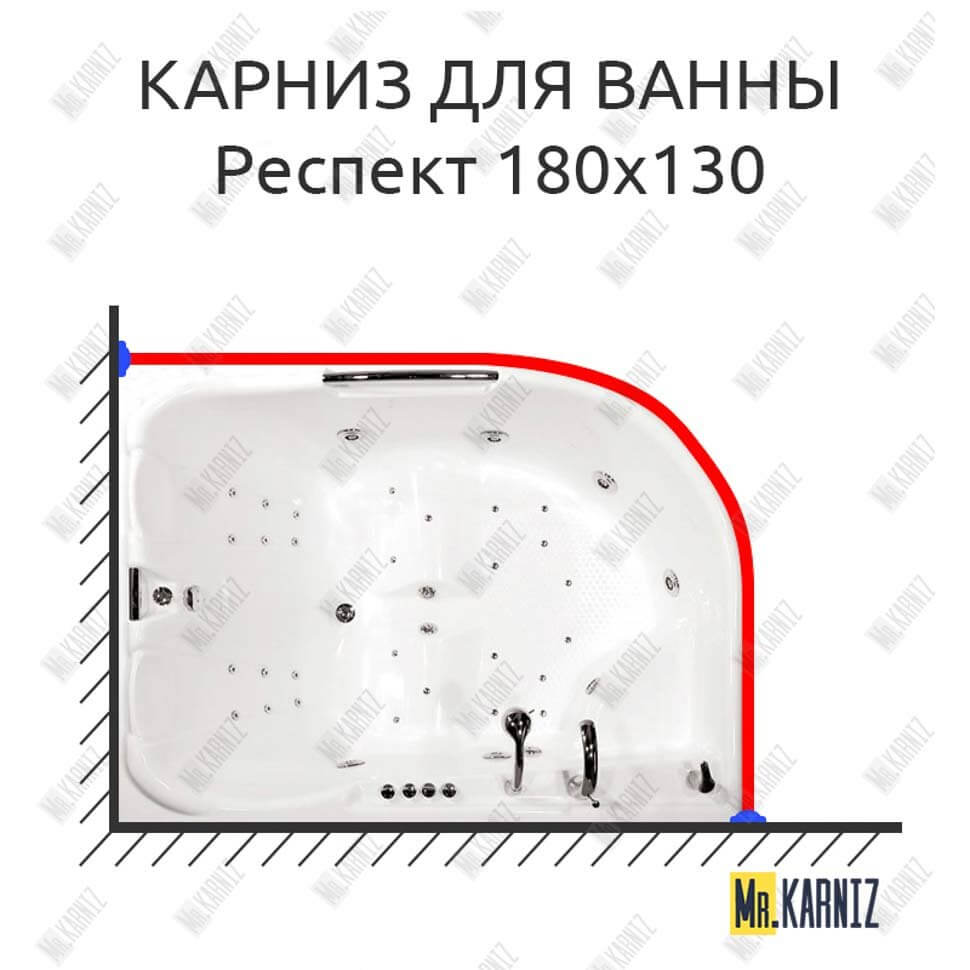 Карниз для ванны Triton Респект 180х130 (Усиленный 25 мм) MrKARNIZ