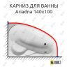 Карниз для ванны Relisan Ariadna 140х100 (Усиленный 25 мм) MrKARNIZ фото 1