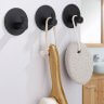 Настенные крючки для ванной и кухни для полотенец Г-образные круг черные 3 шт фото 3