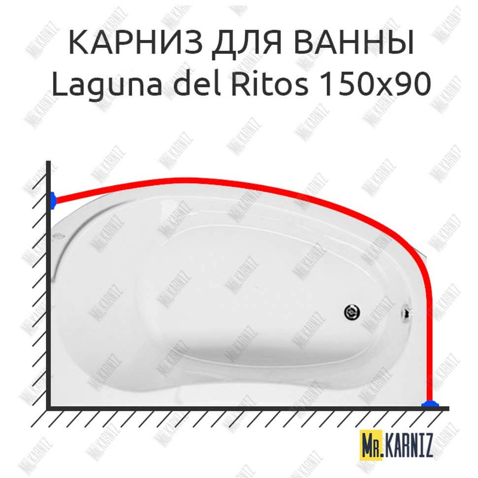 Карниз для ванны Akrilan Laguna del Ritos 150х90 (Усиленный 25 мм) MrKARNIZ